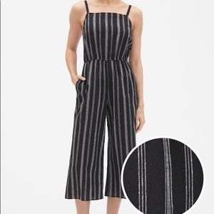 Gap striped square neck jumpsuit in linen